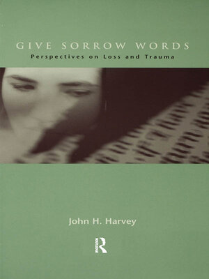 cover image of Give Sorrow Words